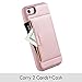 ZVE Wallet Case for Apple iPhone SE 2020, iPhone 8 and iPhone 7, 4.7 inch, Slim Leather Wallet Case with Credit Card Holder Slot Pocket Protective Case Cover for Apple iPhone 7/8/SE 2020- Rose Gold