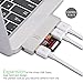 USB C Hub USB C Adapter, With 2 SD + Micro SD Card Reader 3 USB 3.0 Ports for MacBook Pro 2015/2016 Google Chromebook 2016 and more USB-C Devices Yafeite 5 in 1 - Silver
