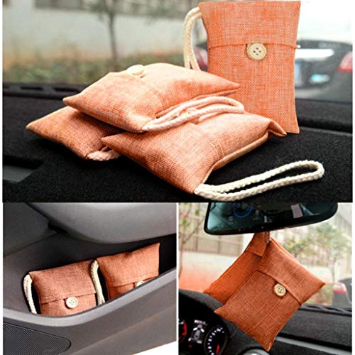 Hot Sale!UMFun Bag Car Bamboo Charcoal Activated Carbon Air Freshener Odor Deodorant Car Sunshade (Orange) - Thumbnail 3