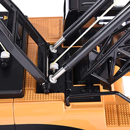 Bravetoshop 2.4G 15CH Alloy Crane Truck Engineering Vehicle RC Car for Kids, Interesting Functional Remote Control Cable Crane