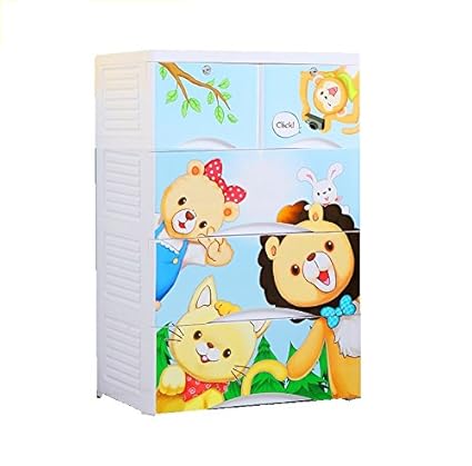 Thetickletoe Thickened Fiber Plastic Cartoon Chest Of Drawers Toy