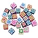 yueton Pack of 100 Mixed Pattern Square Polymer Clay Loose Spacer Beads