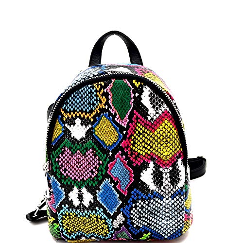 multicolor snakeskin purse