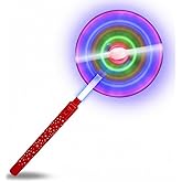 ArtCreativity Light Up Spinning Wand, 15-Inch LED Spinner Toy for Kids, Batteries Included, Fun Spinning Light Up Toy for Boys and Girls, Great Party Favor, Gift, or Carnival Prize – Colors May Vary