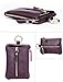 Aladin Womens Leather Key Case/Zipper Coin Purse/Card Holder Wallet Purple
