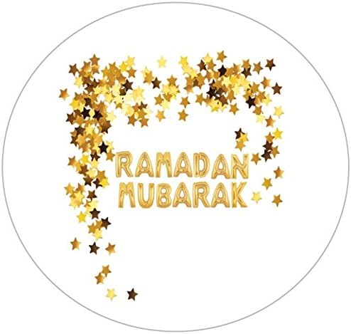 Uniquedesignz Ramadan Mubarak 70 Labels to put on favour party bags Sweet cones Non Personalised (00118)