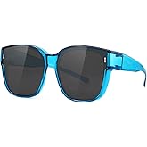 Meeloog Large Polarized Fit Over Glasses Sunglasses For Women Men, Oversized Trendy Square Shades For Driving Riding MST0110