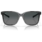 Costa Woman Sunglasses Shiny Black Frame, Gray Lenses, 57MM