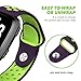 Hagibis Fitbit Versa Bands Sport Silicone Replacement Breathable Strap Bands for New Fitbit Versa Smart Fitness Watch (Purple&Green)