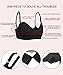 HOFISH Women's Wireless Maternity Nursing Bra Adjustable 3PCS/Pack Silvery-Grey,Beige,Black XL