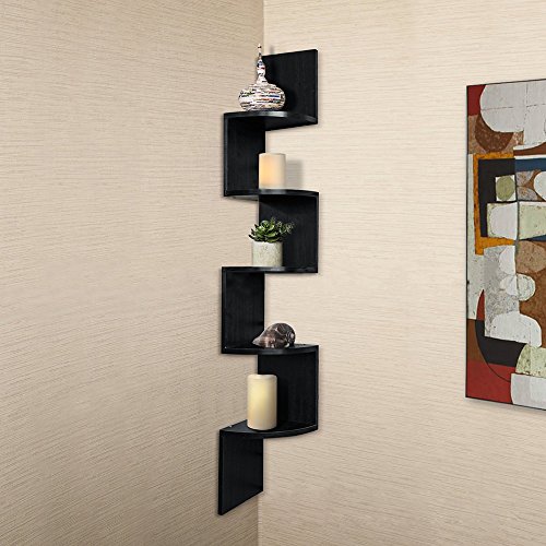 Buy Ogori Large Corner Wall Shelf black corner shelf unit 5 Tier Corner