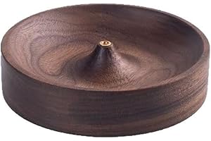 Wooden Round Incenses Holder Bowl Incenses Stick Holder Ashes Catcher for Home Decors,Club,Meditations Aromatherapys Burners 