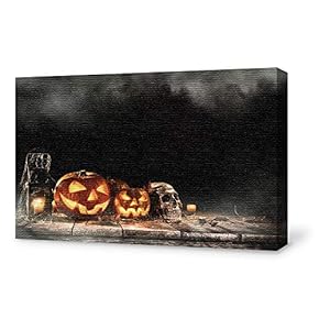 Canvas Wall Art Halloween Pictures Home Wall Decorations for Bedroom Living Room Paintings Canvas Prints Framed - 12x18 inches