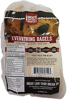 Great Low Carb Bread Co Everything Bagels