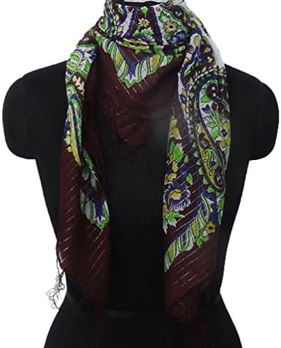 Indian Women Scarf Cotton Fabric Square Wrap Summer Scarves Ektara Printed Stole 36” x 34” Mauve Veil Anniversary Gift Item