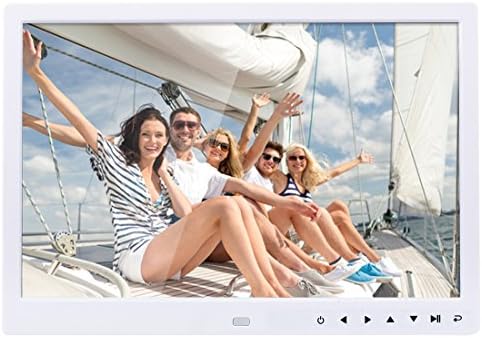 BORUL 15 Inch Large LED Screen High Definition Digital Photo Frame with Remote Controller (White)