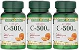 Vitamin C 500 Mg Dietary Supplement Tablets, By Natures Bounty, 300 Tablets (3 X 100 Count Bottles)