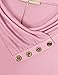 Cestyle Vintage Clothing, Women Tops Long Sleeve Cowl Neck Casual Juniors Sweatshirt Sweater Tunic Shirt Dress Pink Large