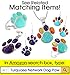 Dog Paw Pendant Necklace 925 Sterling Silver & Genuine Turquoise (20