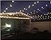 50Feet Bubble String Lights with 50 Clear Bubble Bulbs for Indoor Or Outdoor Commercial Decor, Warm White Globe String Lights Perfect for Backyard Garden Pergola Umbrella, White