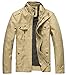 wantdo Men's Cotton Lightweight Jacket Military Jacket Casual Field Coat Windbreaker