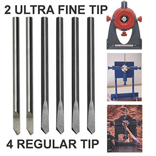 Copper Wire Stripper Replacement Blades CopperMine's Model 210, 6 pack (2 Ultra fine, 4 regular)