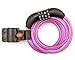 SafeBest Bike Lock, Combination Cable Bicycle Lock, Resettable. Black, Blue, Pink, and White Colors Available. Most Popular 6-Foot Length Safest Lightweight Lock. Best Value Bike Lock Cable.