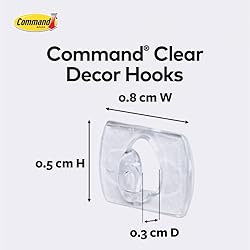 Command 17026CLR-ES Decorating Clips, Clear, 20-Clips