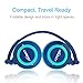 Puersit Kids Headphones Children Stereo Foldable Adjustable On Ear Headsets 3.5mm Jack iPad Cellphones Computer MP3/4 Tablet Kindle (Blue)thumb 1