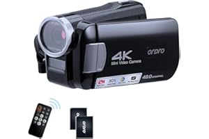 Ordro 4K Video Camera Camcorder, IR Night Vision Vlogging Camera for YouTube, 3.0 Inch IPS Screen 30X Zoom Camcorders Camera 