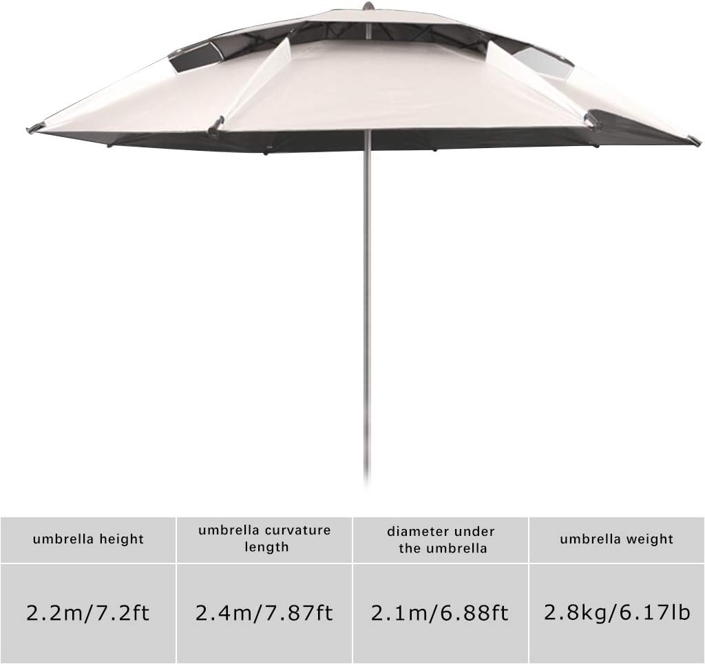 Amazon Com Even Outdoor Patio Umbrella 7ft Beach Umbrella With Sand Anchor Double Coating Double Sun Protection Creative Gap Design Market Patio Umbrella Shade Garden Outdoor