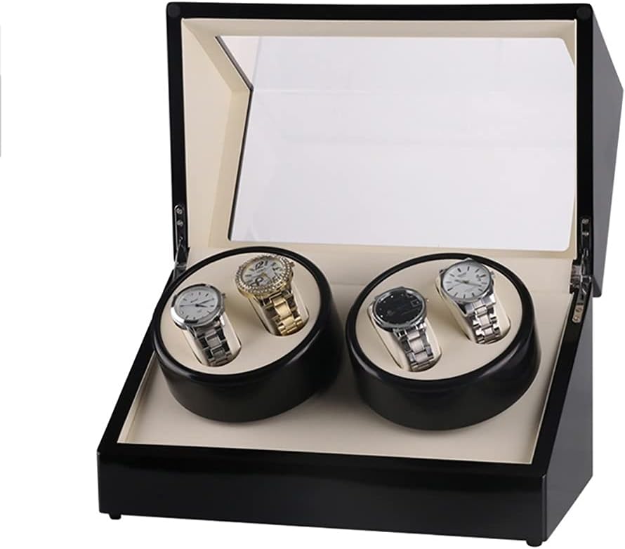 Automatic Watch Winder Box 4 Winding Spaces In Wood Shell For Men And Women (Color White) Buy