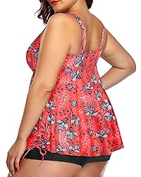 Aqua Eve Women Plus Size Tankini Swimsuit Two Piece