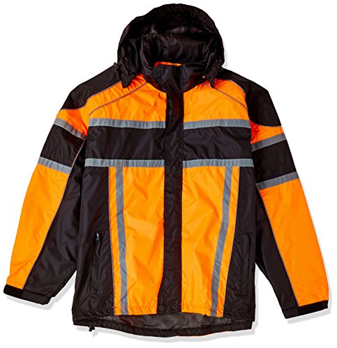 NexGen Men's Rain Suit (Black/Orange, Large) - Thumbnail 2