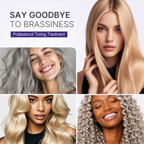 Karseell Purple Hair Mask 500ml Neutralizes Yellow Tones Deep Nourish Brighten Hair for Light Blonde, Platinum, White or Grey Hair
