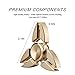 Hand Spinner, Bekhic Pro Metal Fidget Tri-Spinner Toys Stress Reducer Ceramic Bearing - Perfect For ADD, ADHD, Anxiety, and Autism Adult Children … (Golden)