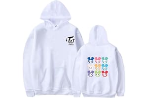 FUJUTANG Kpop Twice Hoodies Sweatshirts Tzuyu Momo Sana Nayeon Long Sleeves Hooded Pullover Tops Sweater Coat