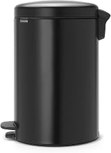 Brabantia NewIcon Pedal Bin 20L Matt Black Soft Closure with Inner Bucket view 3