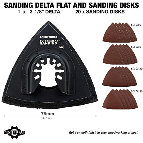 27 Piece Oscillating MultiTool Accessory Kit Quick Release BiMetal