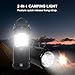 VIBELITE LED Collapsible Portable Outdoor Lantern with Flashlight, Black (Pack of 2)