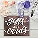 JennyGems Gifts and Cards Sign - 12x10 Inch Wedding and Party Decor, Hanging Wall Sign, Versatile Event Decoration (Black)