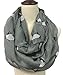 LiveBox Women's Fashionable penguins of Madagascar Print Premium Soft Infinity Voile Scarf Shawl Warp (Dark Grey)