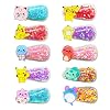 Hair Clips for Girls Pikachu, Cute Anime Pocket Monster Pikachu Pattern Snap Hairpin Cartoon Design Teenagers Hairpin…