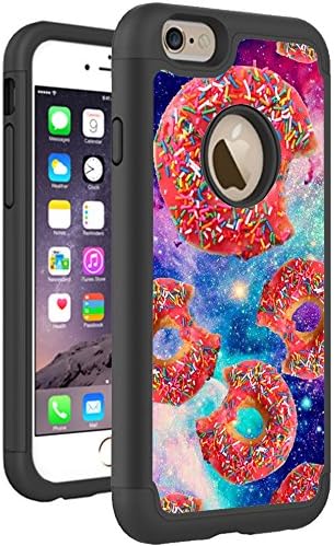 iPhone 6S 6 Case Cover By HybCase Featuring Donuts With Sprinkles Foodie Hipster Galaxy Space Fun iPhone 6S Cases For Girls Teens Women