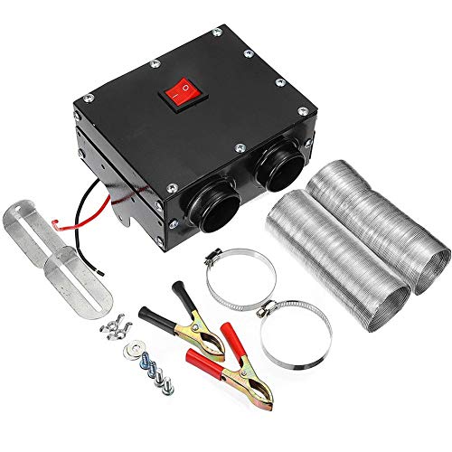 Kinbelle 12V 600W Car Fan Heater 2 Port Vehicle Heating Warmer Windscreen Defroster Demister Car Heater Defroster