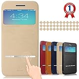 Baseus iPhone 6 Plus Case, Aerb Classic Series Smart Window View Touch Metal Front Flip Cover W Open Logo Back Folio Case for iPhone 6 Plus 5.5