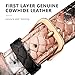 SWEES Leather Bands Compatible with Fitbit Versa 2 / Fitbit Versa Lite & SE/Fitbit Versa, Slim Thin Genuine Leather Replacement Strap for Versa Women (5.5