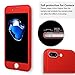 iPhone 7 Plus Case, Coocolor 360 Degree All-Around Ultra Thin Full Body Coverage Protection Dual Layer Hard Slim Case + Tempered Glass Screen Protector for iPhone 7 Plus-Red