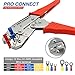 Electroplated Steel Wire Crimper Tool 4 Heat Shrink Wire Connector & Terminals 3 sizes; 22-18 16-14 12-10 AWG, Adjustable Ratcheting 4 perfect crimp. Professional Electrician Tools, Crimping pliers,