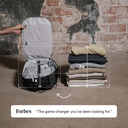 Ekster Travel Pack Vacuum Kit - Travel Vacuum Bags with Pump - Odor & Waterproof Anti-Rip Nylon Compression Bags - Space Saver Vacuum Storage Bags - Wireless Vacuum Pump for 15+ Items - 2 Pack
